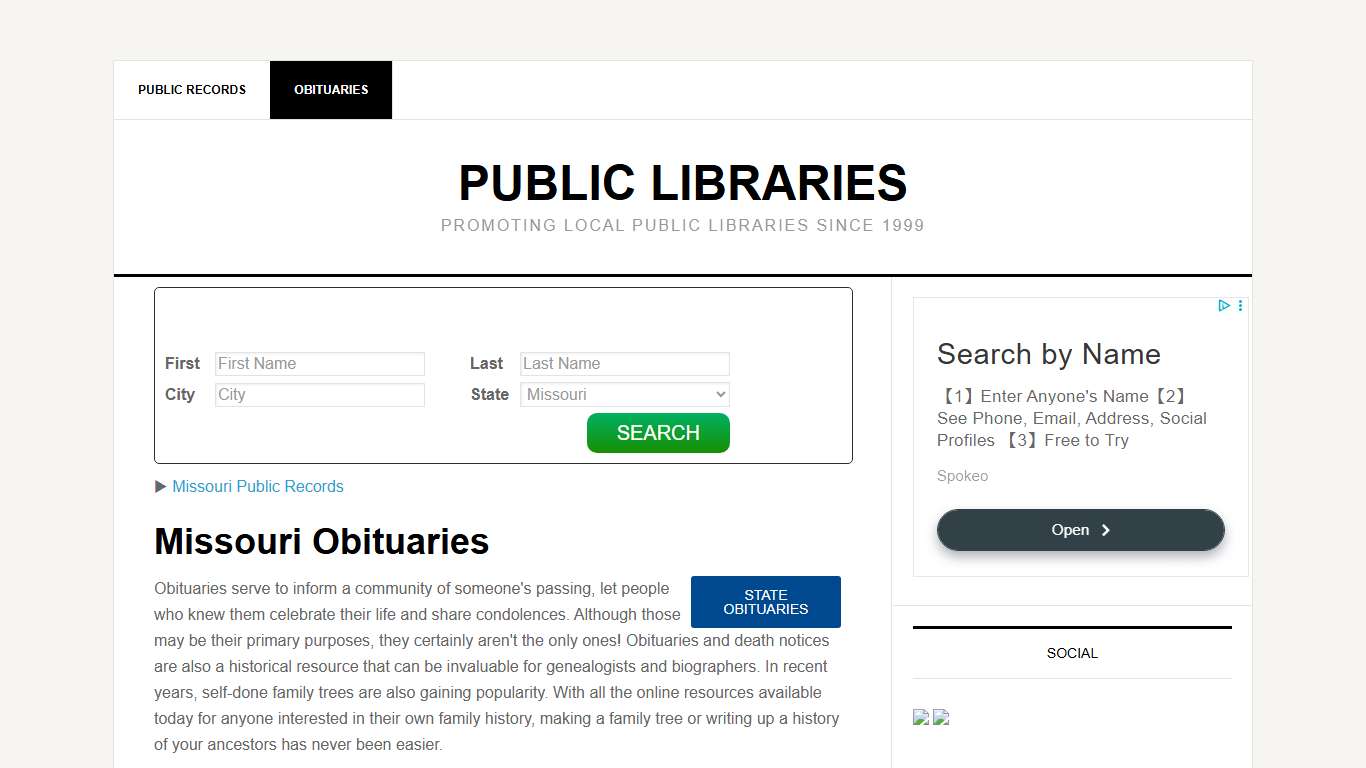 Missouri Obituaries